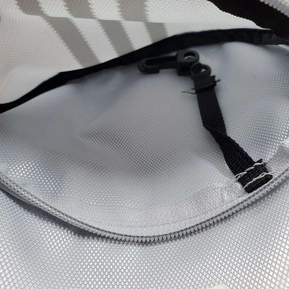 Adidas Women Bag XS Gray Backpack Santiago Trefoil Strap Canvas READ